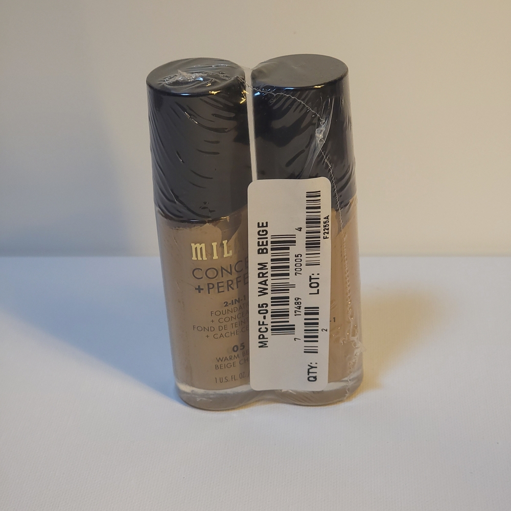 2 pack Milani Conceal + Perfect Foundation - Warm Beige